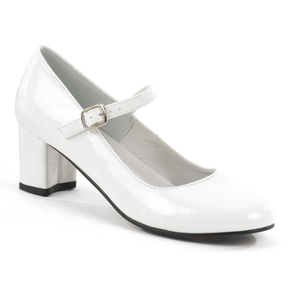 Funtasma Schoolgirl-50 Costume Mary Jane Pumps White Size 6 NWT
